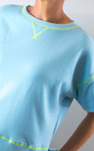 Load image into Gallery viewer, Joey Short Sleeved Sweat Top Pale Blue
