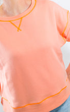 Load image into Gallery viewer, Joey Short Sleeved Sweat Top Coral
